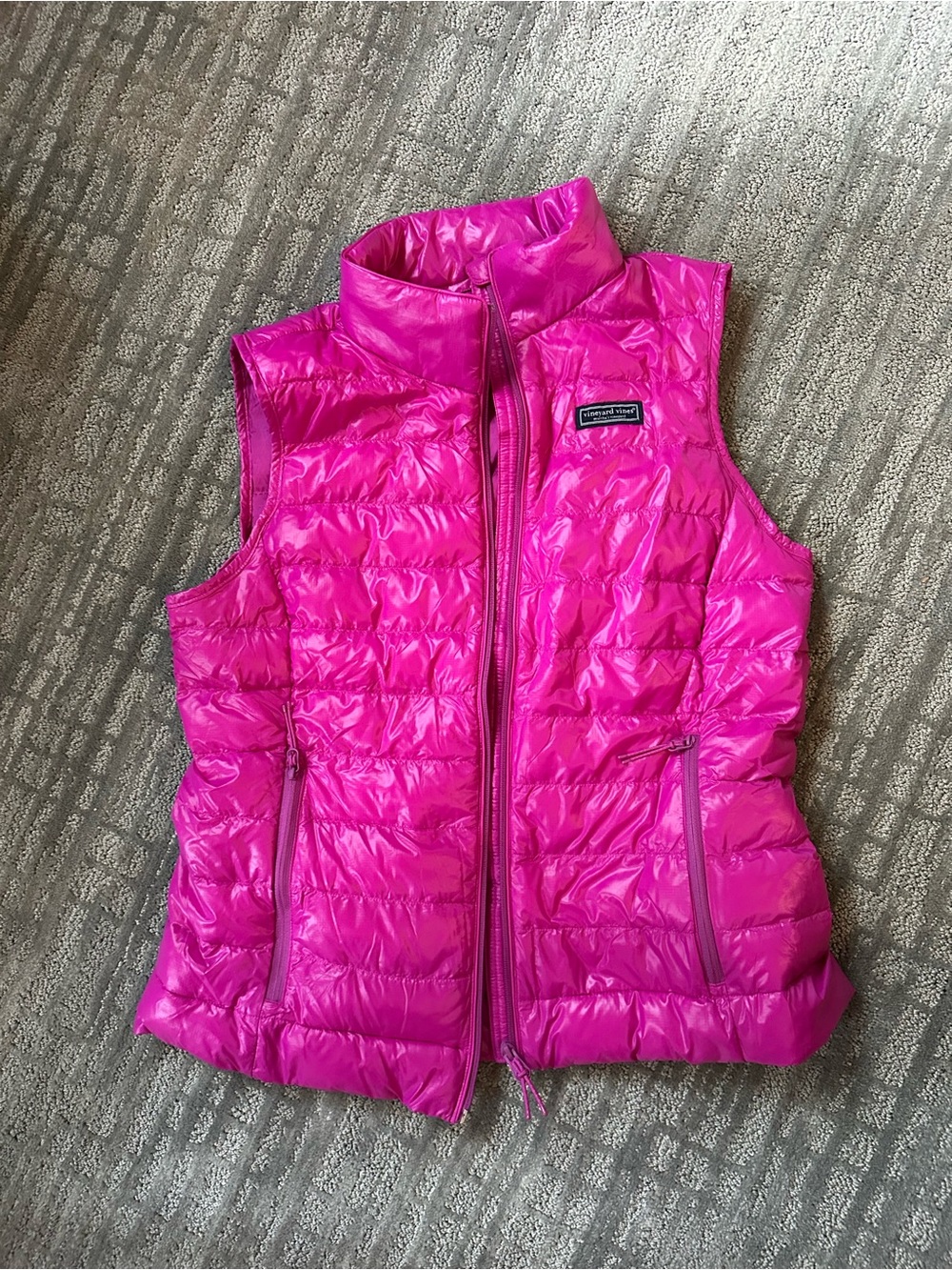 Vineyard Vines Hot Pink Quilted Puffer Vest